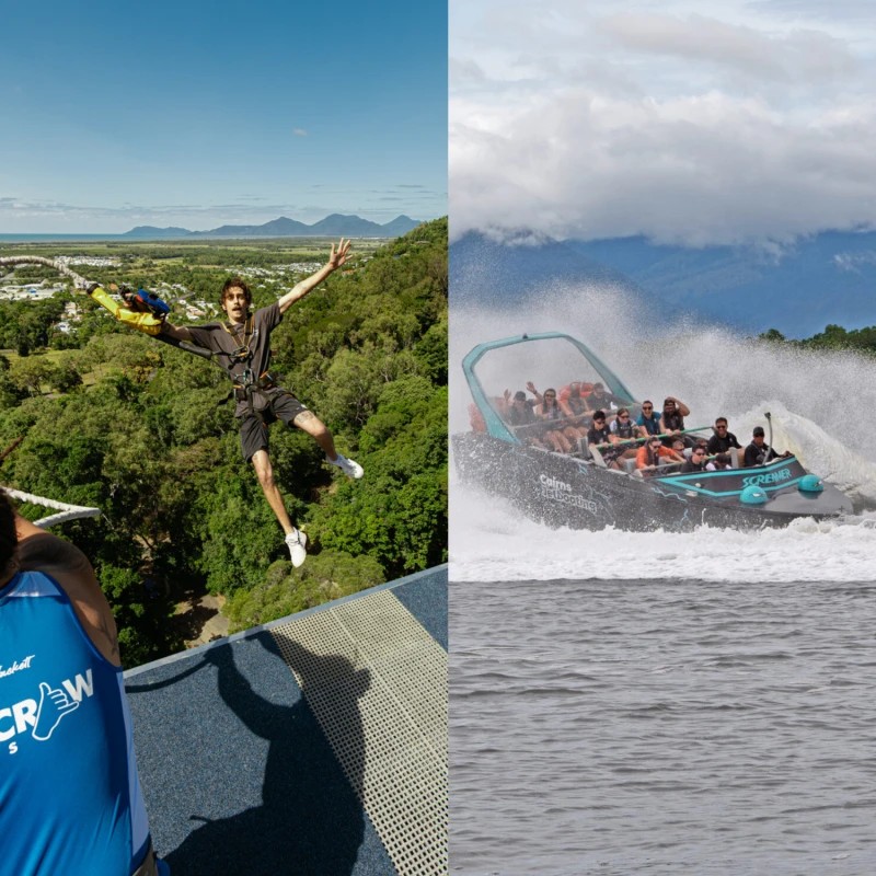 Cairns Jetboating & Giant Swing or Bungy