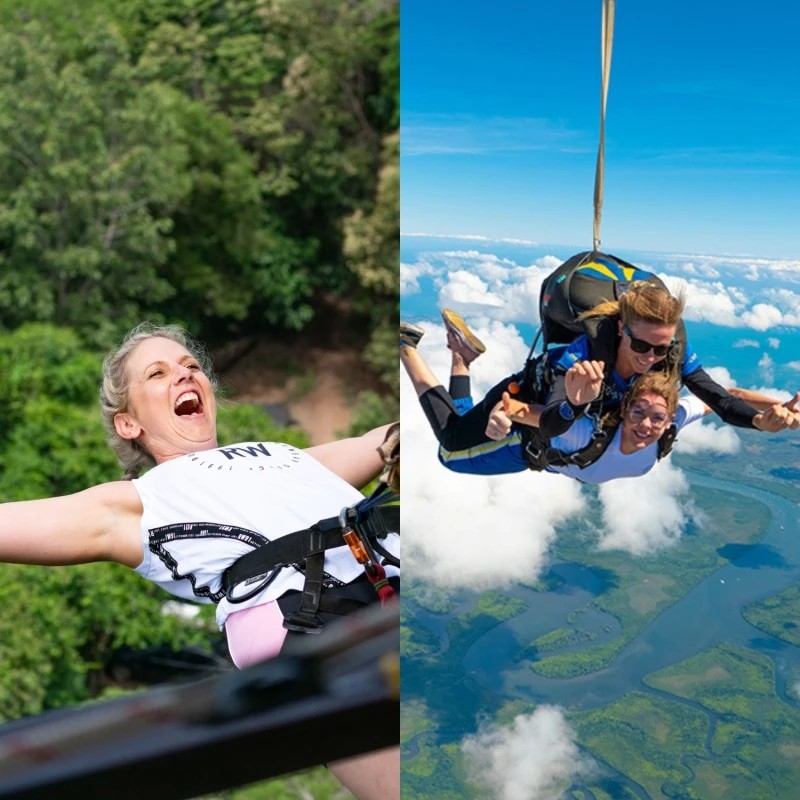 Skydive & Bungy or Giant Swing